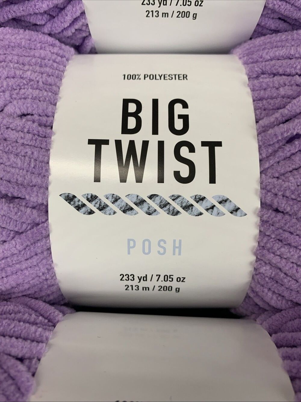 Lot Of 3 Big Twist Posh Ube Milk Tea Yarn Polyester Bulky Weight#5 7.05oz/223yds - Picture 2 of 6